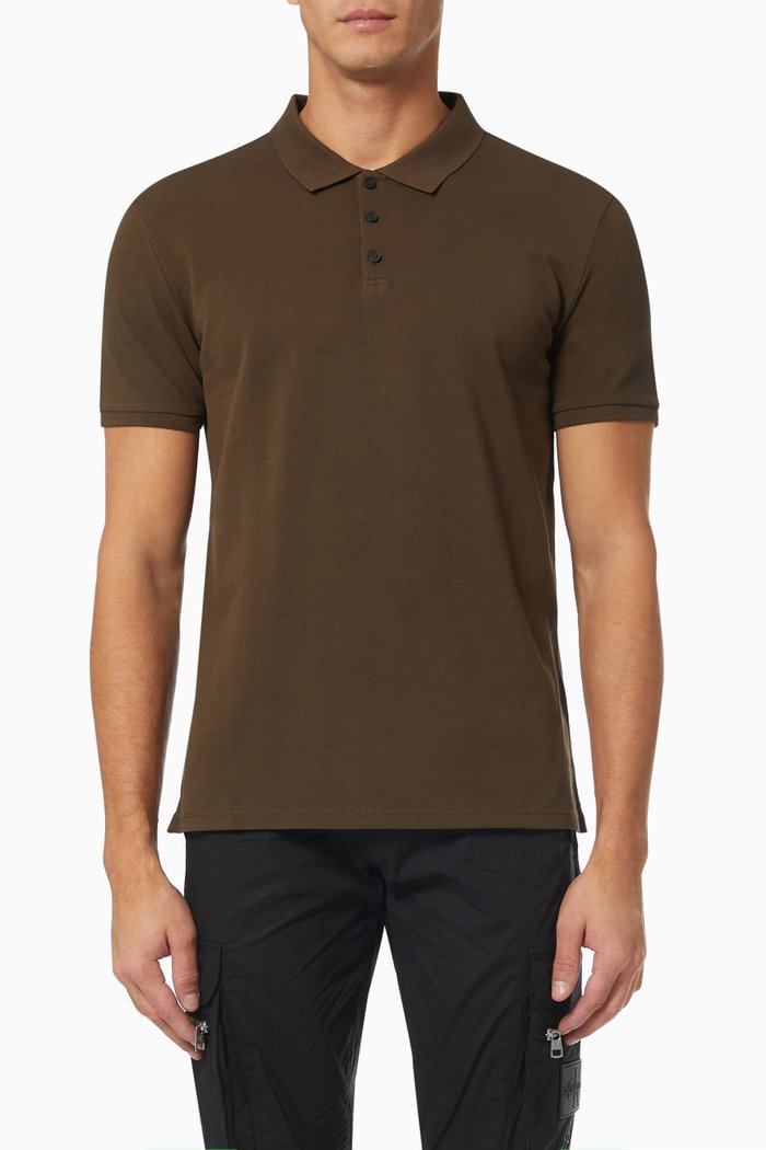 

Polo Shirt in Cotton, Brown