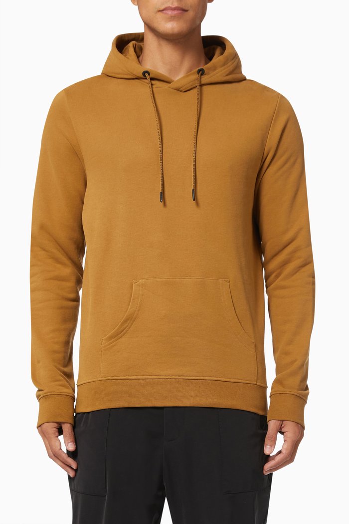

Sweatshirt Hoodie in Cotton, Yellow