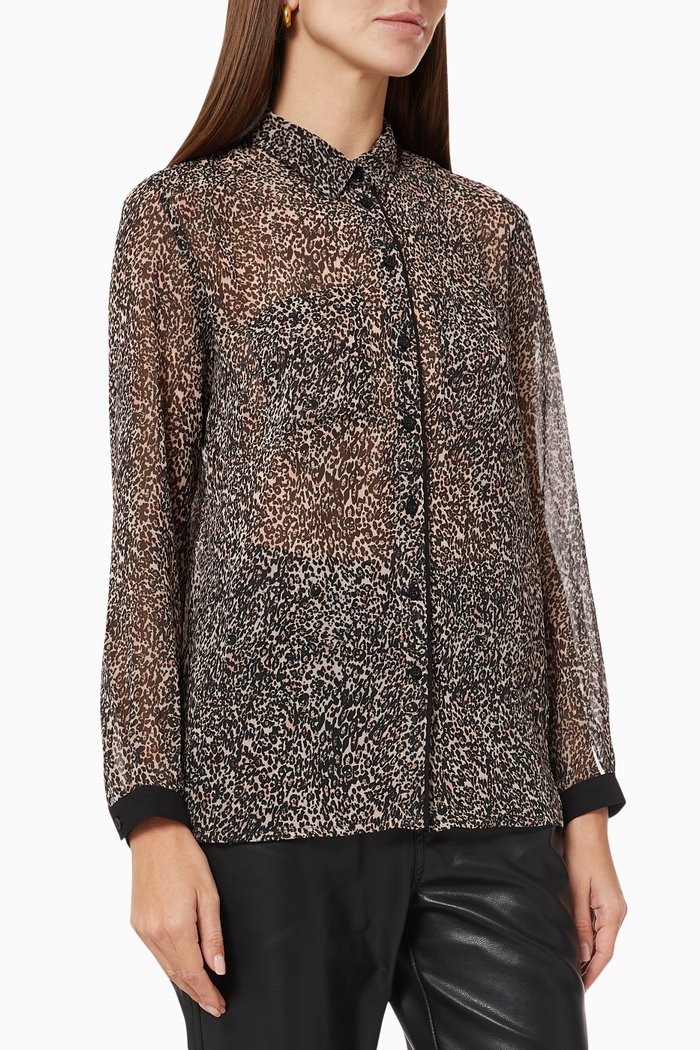 

Shirt in Lynx Crepe, Black