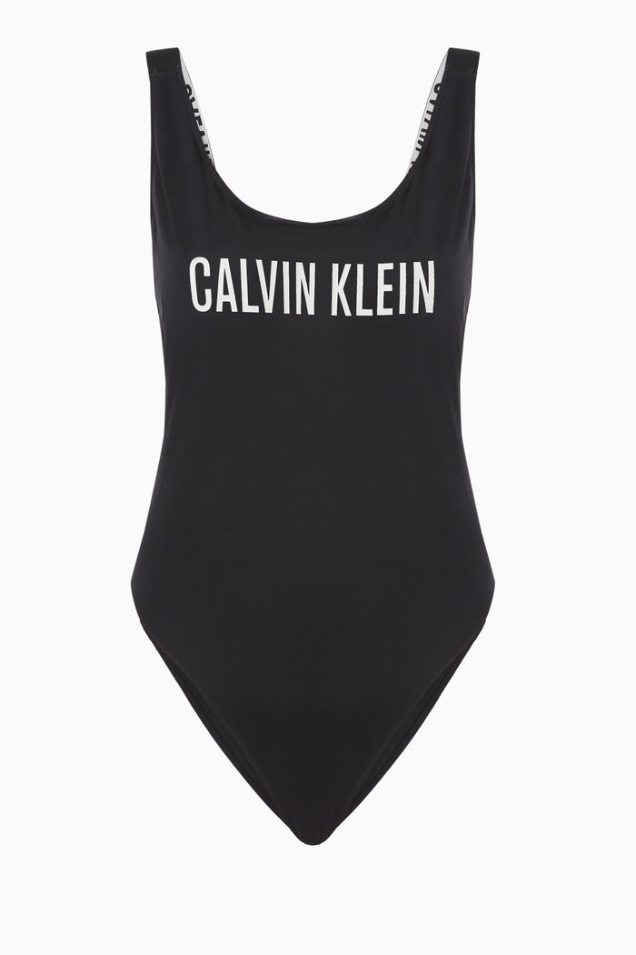 

Scoop Back One-piece Swimsuit, Black