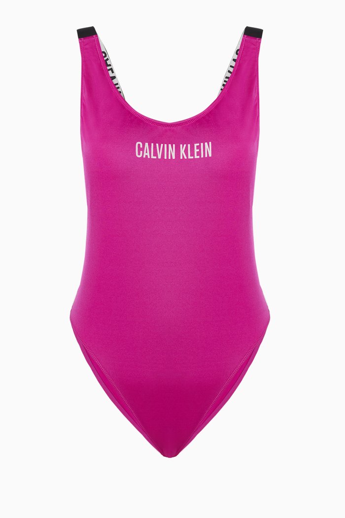 

Scoop Back One-piece Swimsuit, Purple