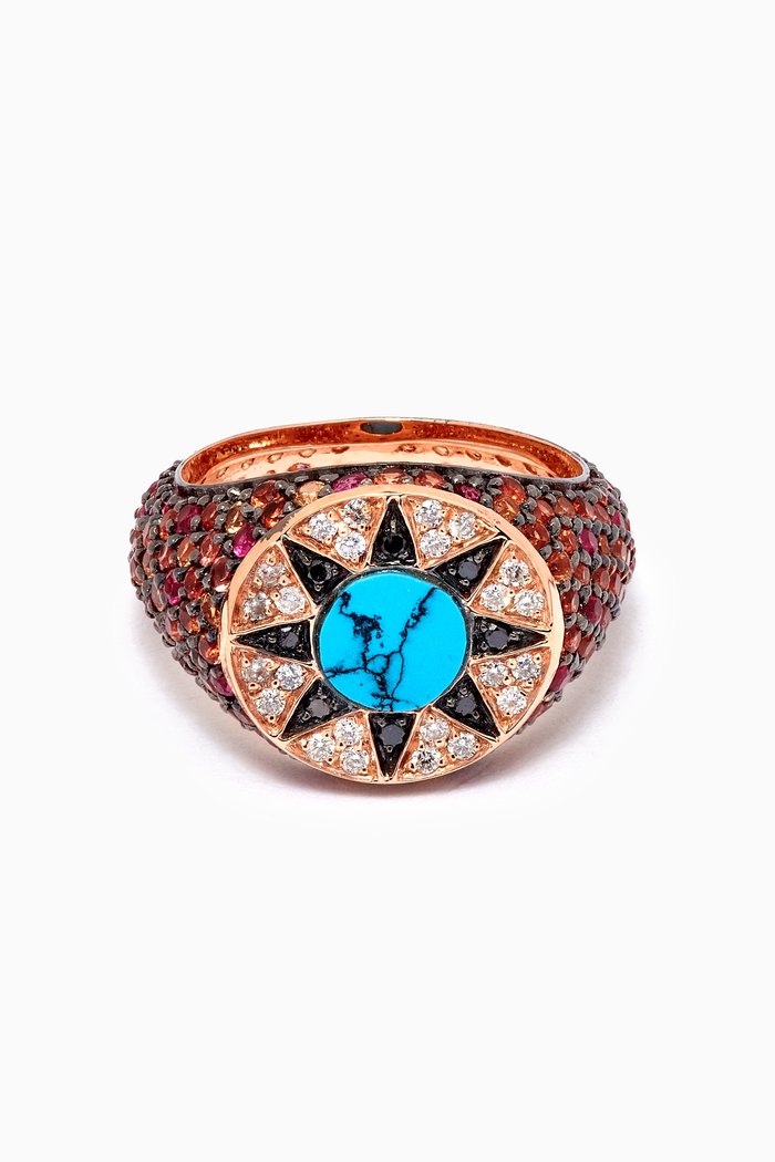 

Ibiza Diamonds Ruby & Sapphire Element Pinky Ring in 18kt Gold, Yellow