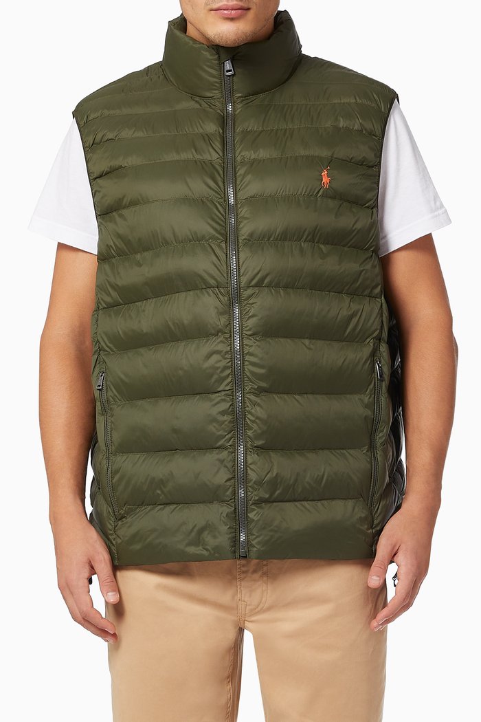 

The Packable Vest in Recycled Nylon, Green