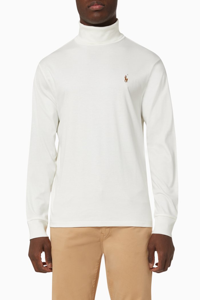 

Turtleneck in Soft Pure Cotton, Neutral