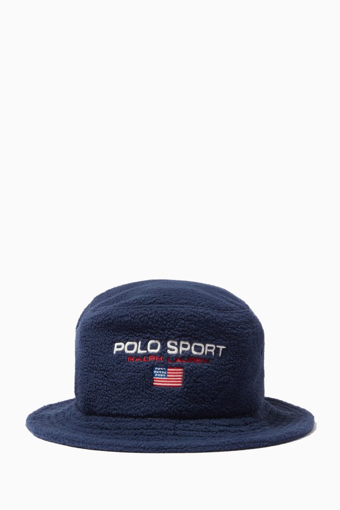 

Polo Sport Loft Bucket Hat in Fleece, Blue
