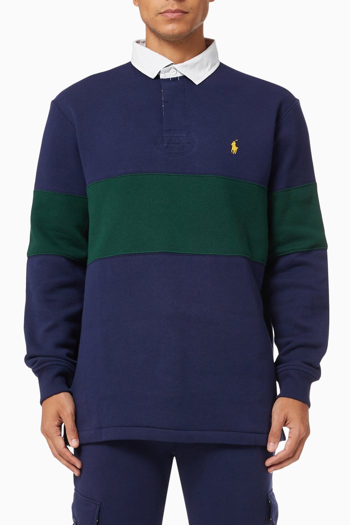 

The Iconic Rugby Shirt in Cotton, Blue