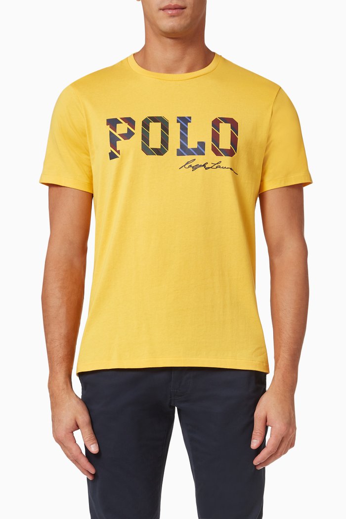 

Custom Slim Fit Logo T-shirt in Cotton Jersey, Yellow