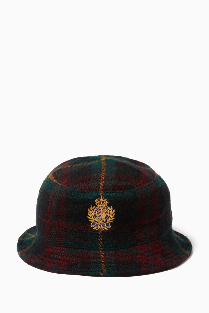 

Crest Donegal Bucket Hat in Alpaca & Wool Tweed, Multicolour