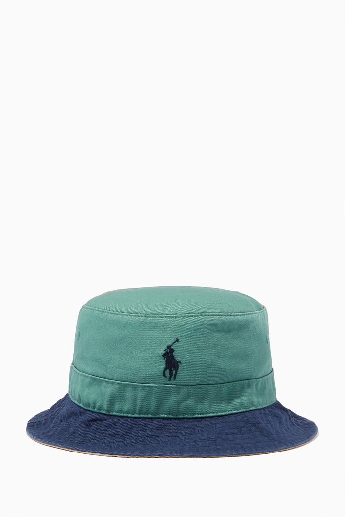 

Loft Colour Block Bucket Hat in Cotton Twill, Multicolour