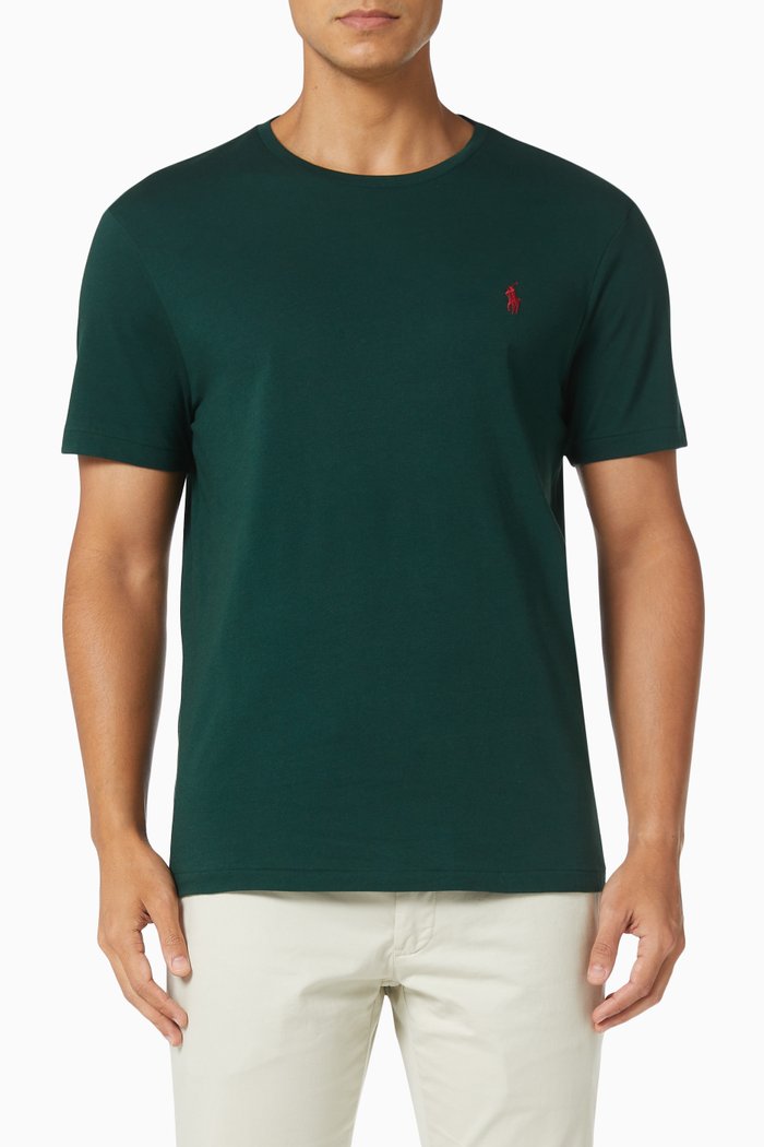 

Custom Slim Fit T-shirt in Cotton Jersey, Green