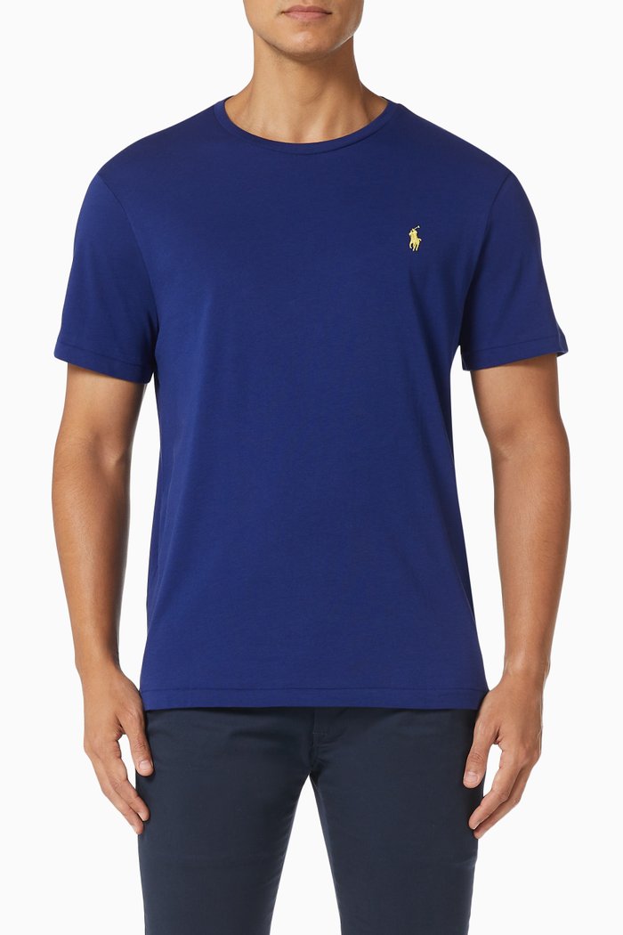 

Custom Slim Fit T-shirt in Cotton Jersey, Blue