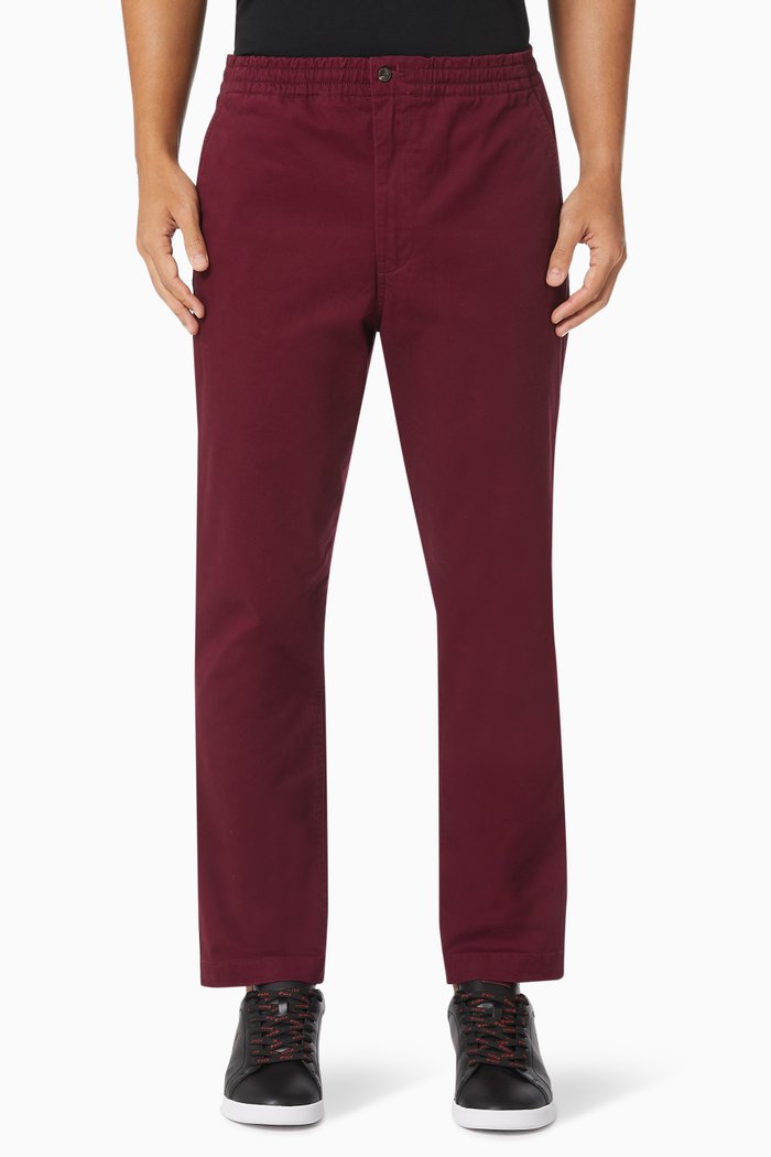 

Polo Prepster Pants in Stretch Twill, Burgundy