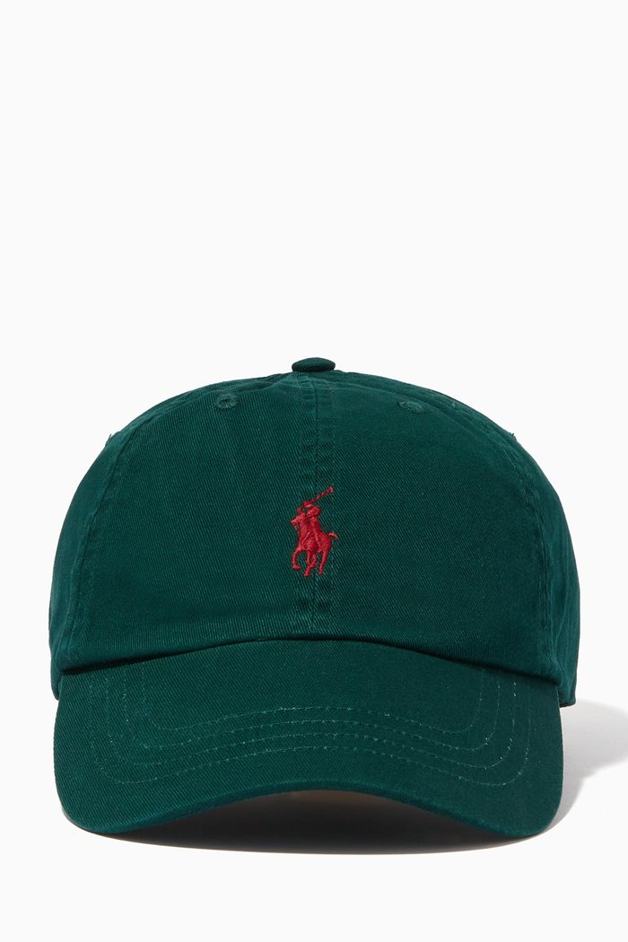 

Polo Classic Sports Cap in Cotton, Green