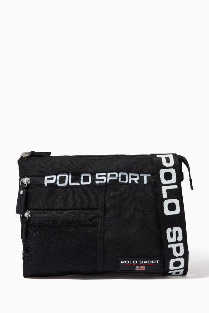 

Polo Sport Crossbody Bag in Recycled Polyester, Black