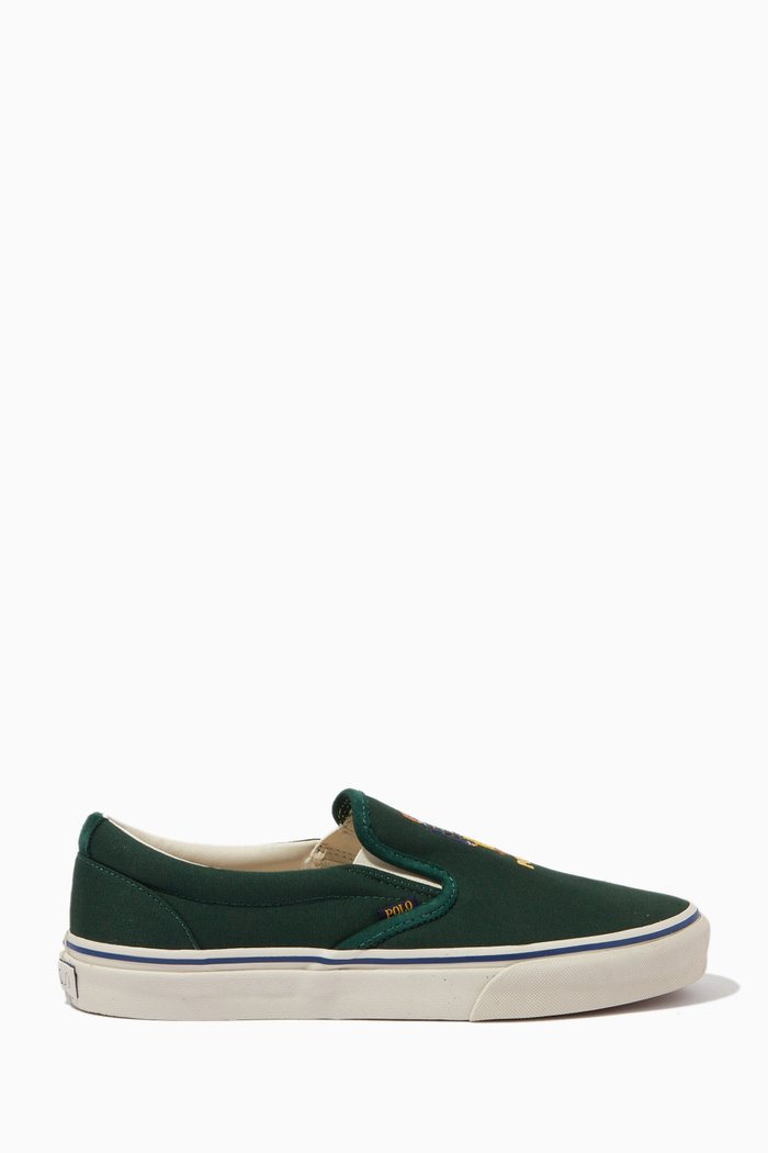 

Keaton Bear Sneakers in Canvas, Green