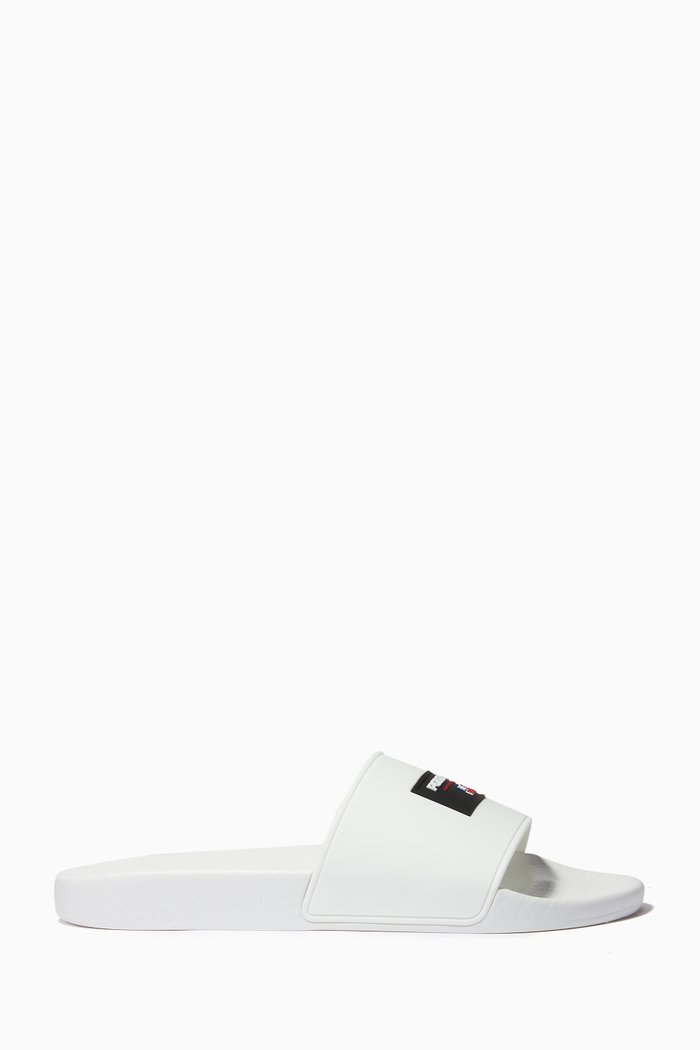 

Polo Sport Flag Slide Sandals in TPU, White