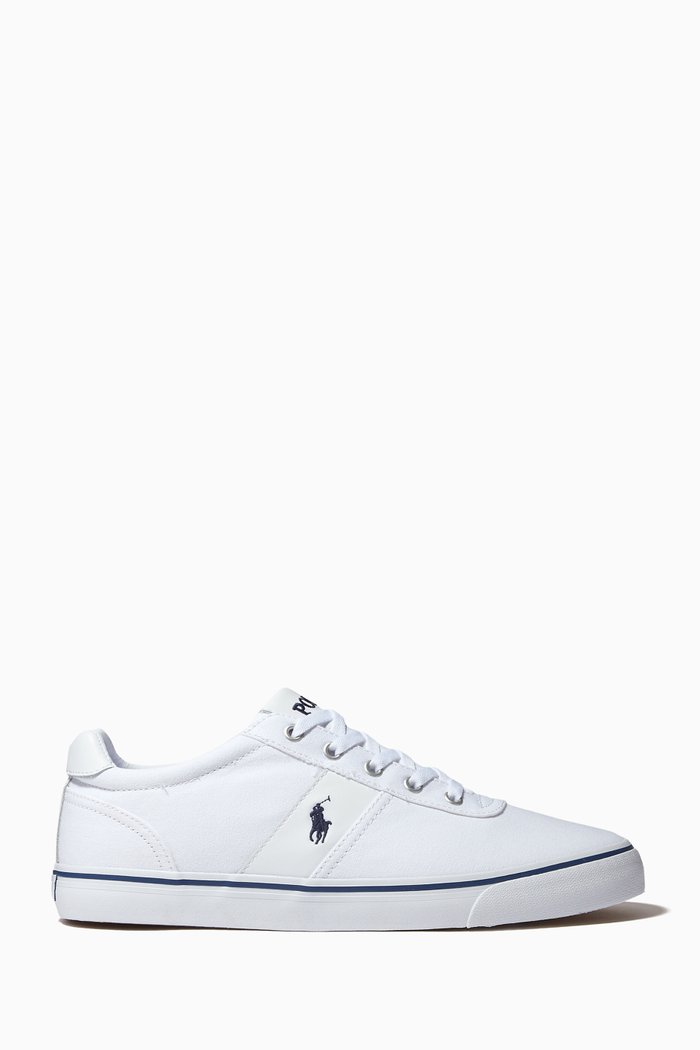 Hanford Sneakers in Recycled Canvas & Leather, White