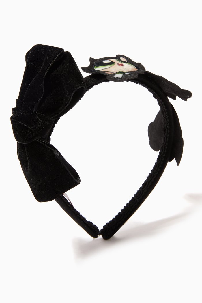 

Powerpuff Girl Headband in Velvet, Black