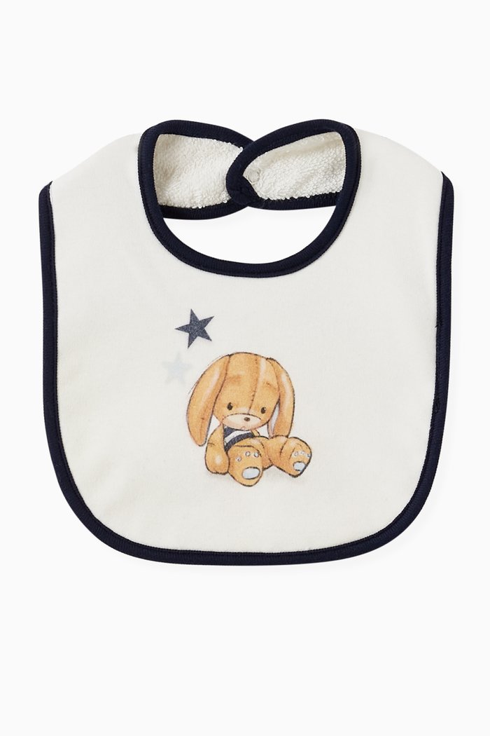 

Bunny Bib in Cotton, White