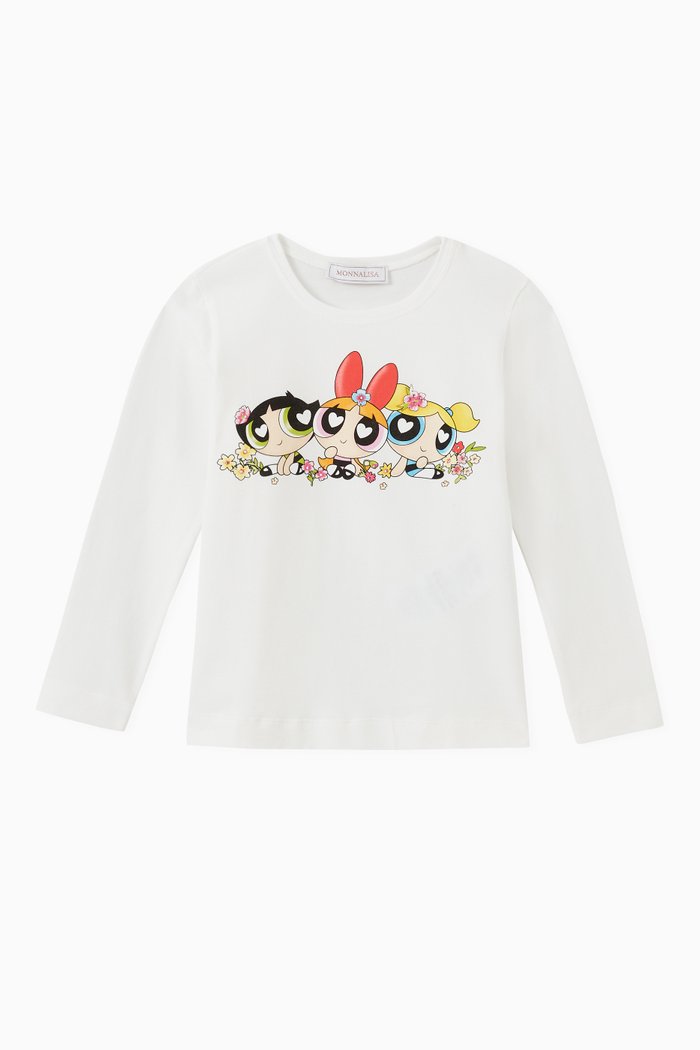 Powerpuff Girls Print T-shirt in Cotton, Neutral