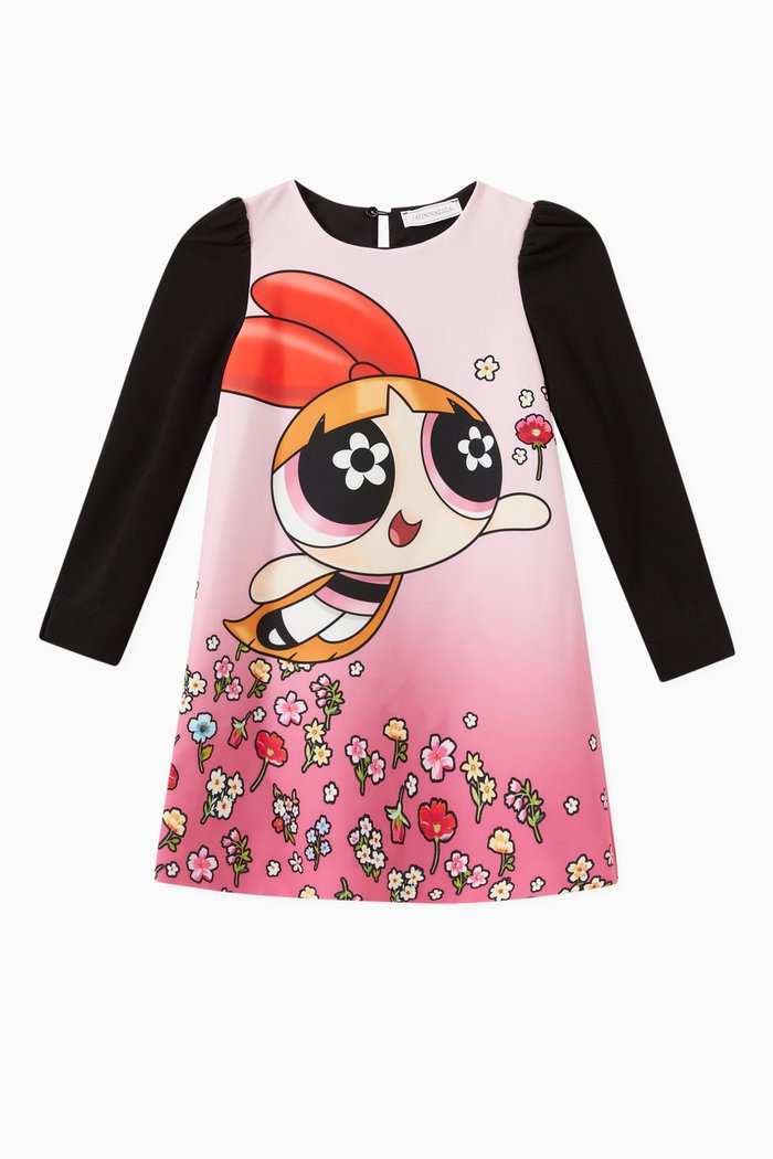 Powerpuff Girls Blossom Dress in Crepe, Multicolour