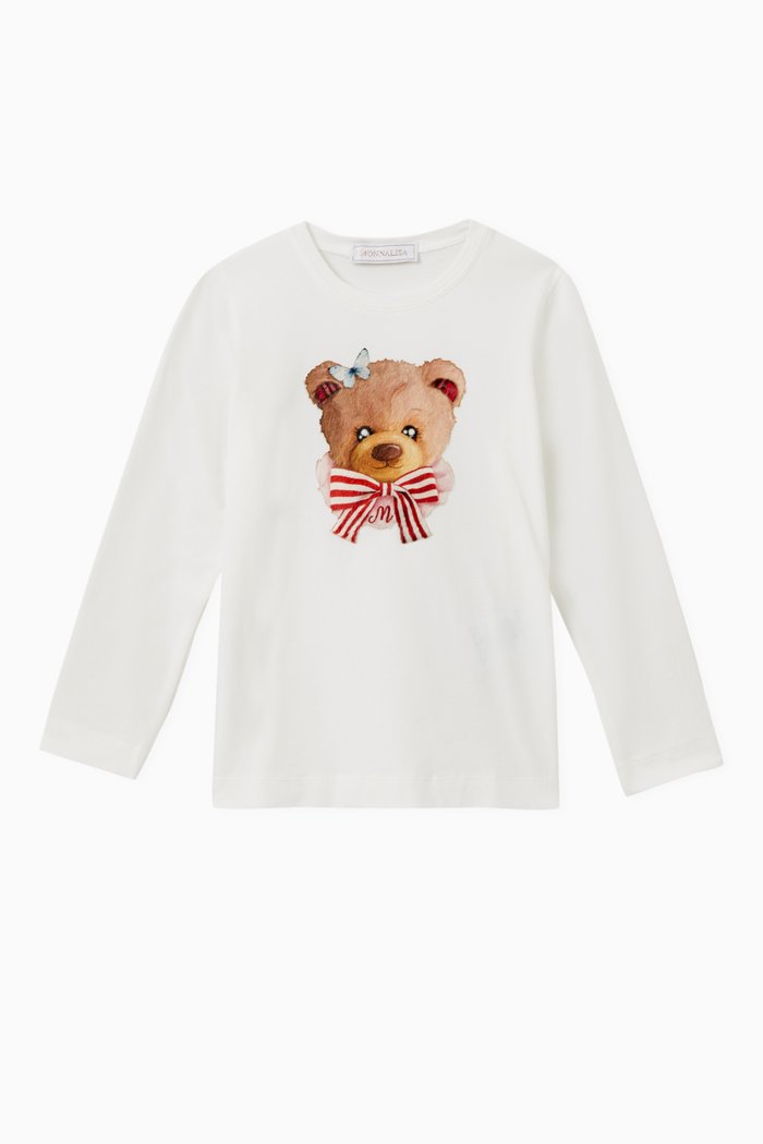 

Teddy Graphic T-shirt in Stretch Jersey, Neutral