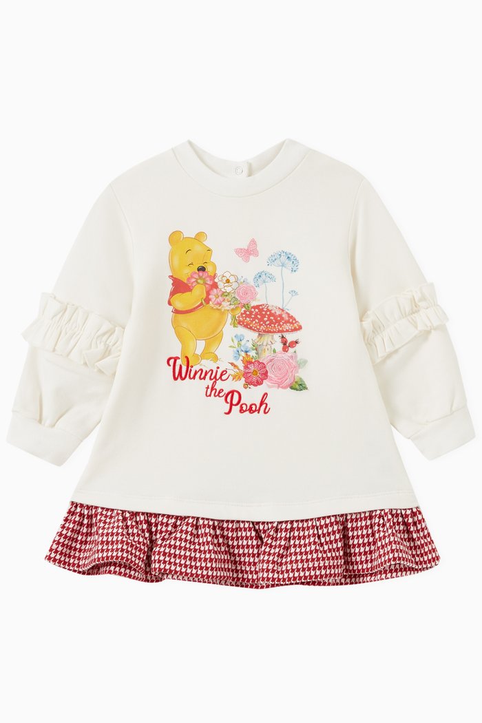 

Winnie The Pooh Dress in Stretch Cotton, Neutral