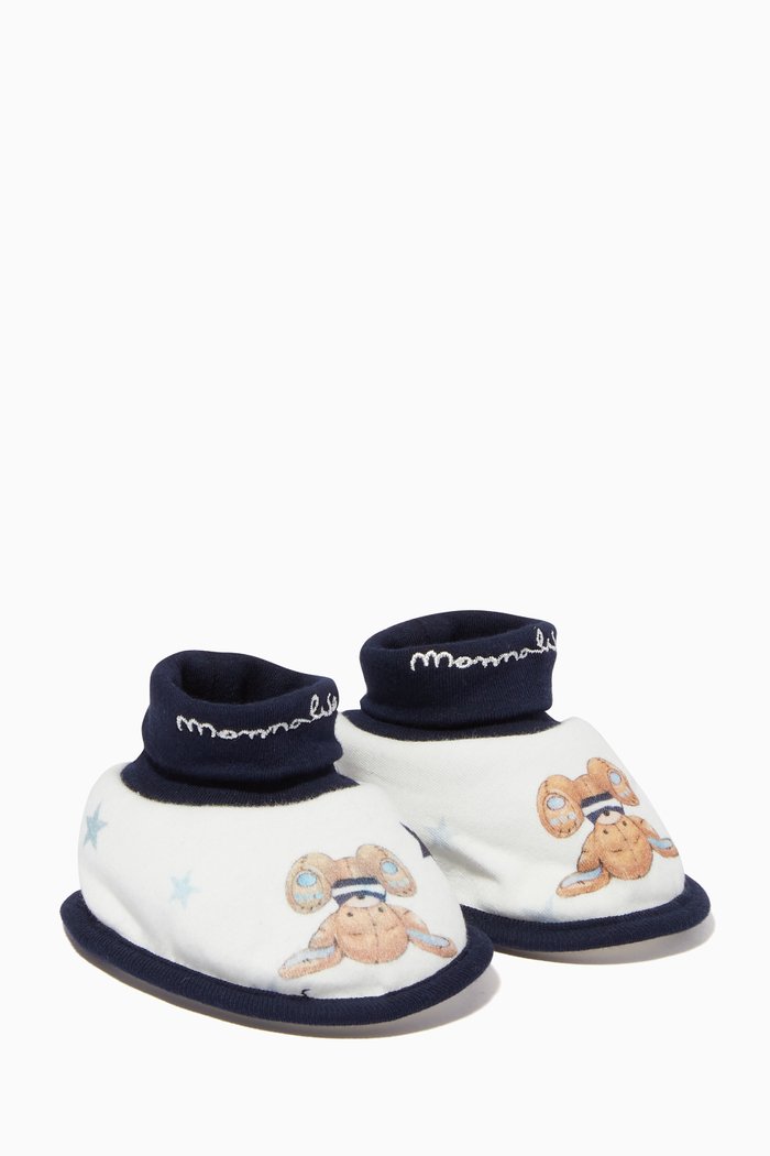 

Bunny Logo Booties in Cotton, Multicolour