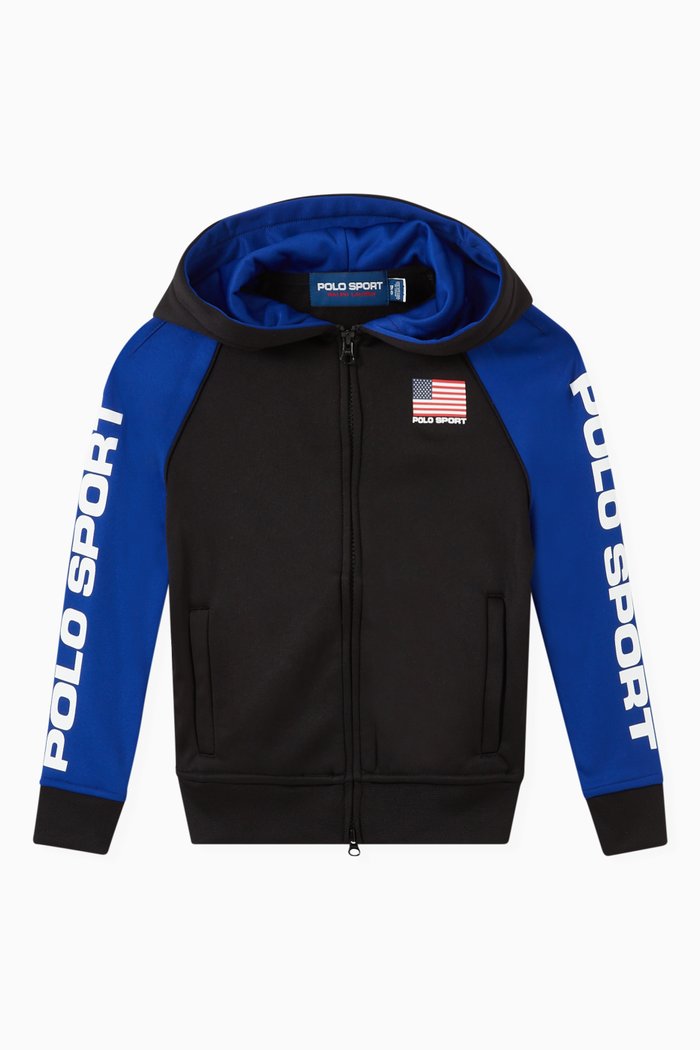 

Polo Sport Logo Hoodie in Tricot Fleece, Multicolour