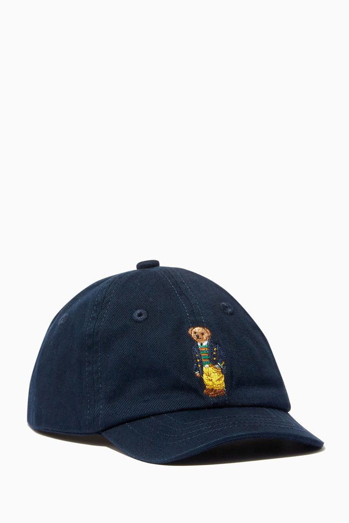 

Polo Bear Baseball Cap in Twill, Blue