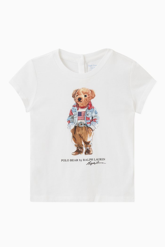 

Polo Bear T-shirt in Cotton Jersey, White