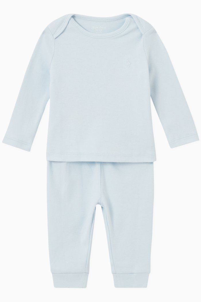 Sweatsuit Set in Cotton Blend, Blue