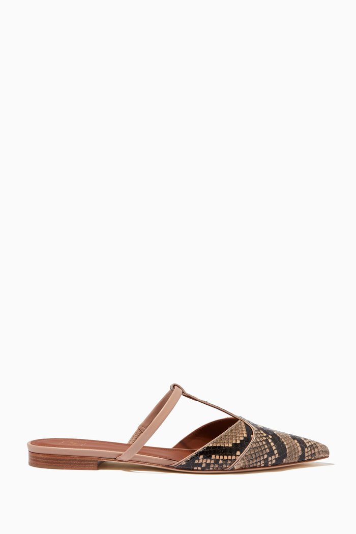 

Ima Flat Slipper in Python Print Leather, Neutral