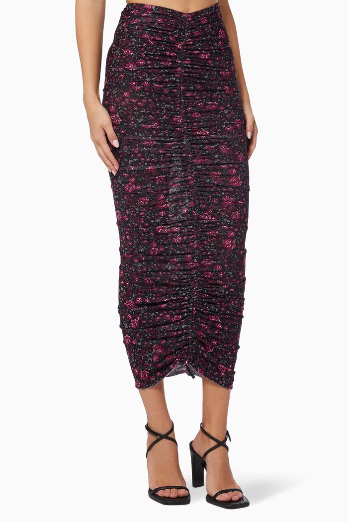 

Innerbloom Floral Ruched Skirt in Jersey, Multicolour