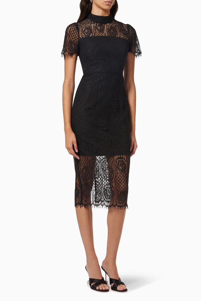

Making The Connection Dress in Lace, Black