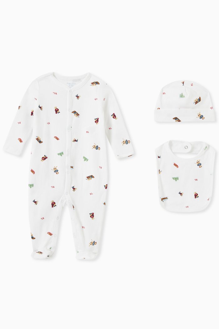 

Polo Bear Gift Set in Cotton Interlock, White