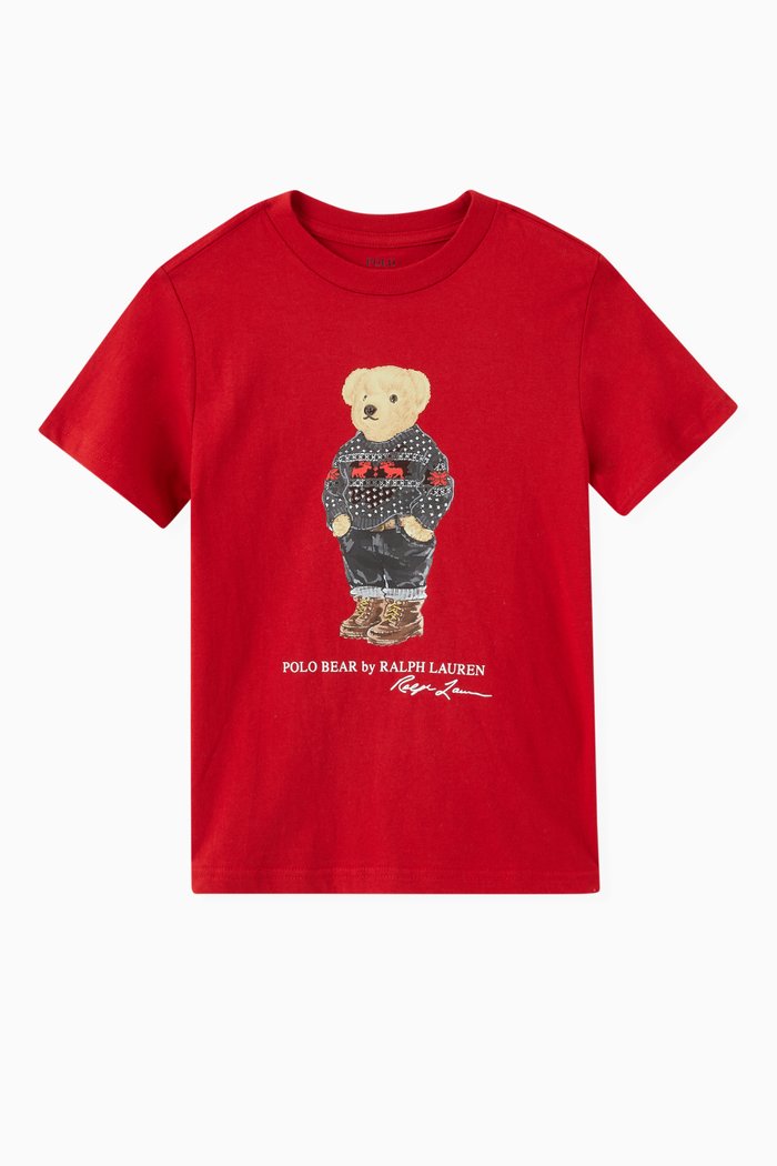 

Bear T-shirt in Jersey, Red