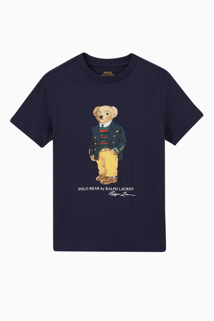 

Polo Bear T-shirt in Cotton Jersey, Blue