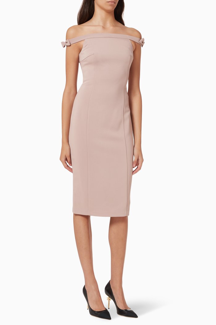 

Sheath Dress in Stretch Viscose, Pink