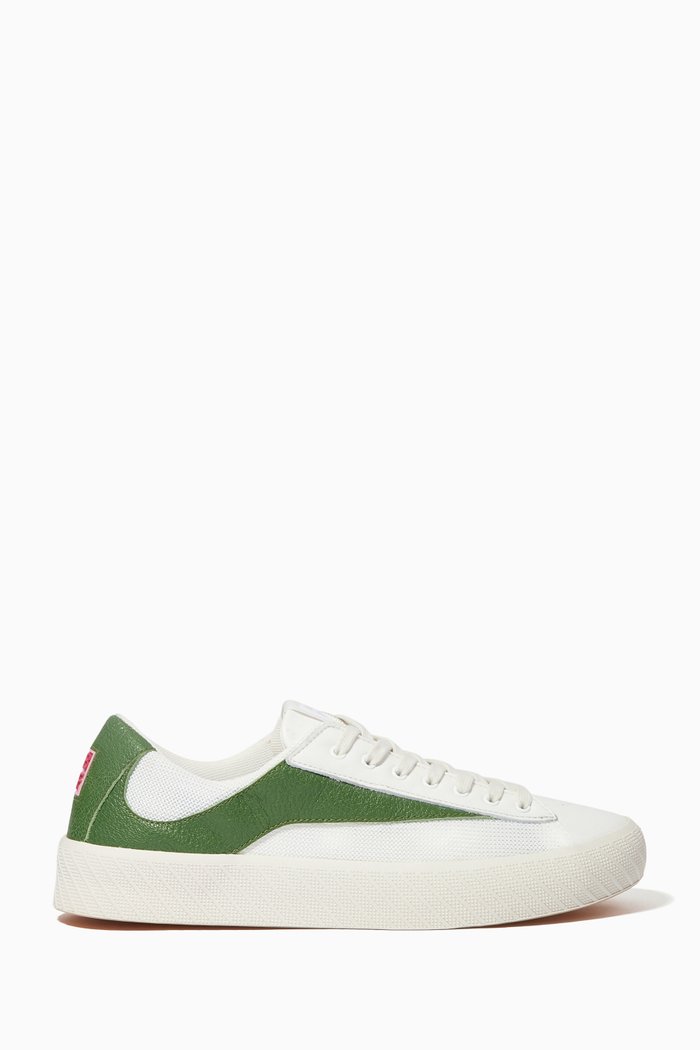 

Rodina Sneakers in Grained Leather, Green