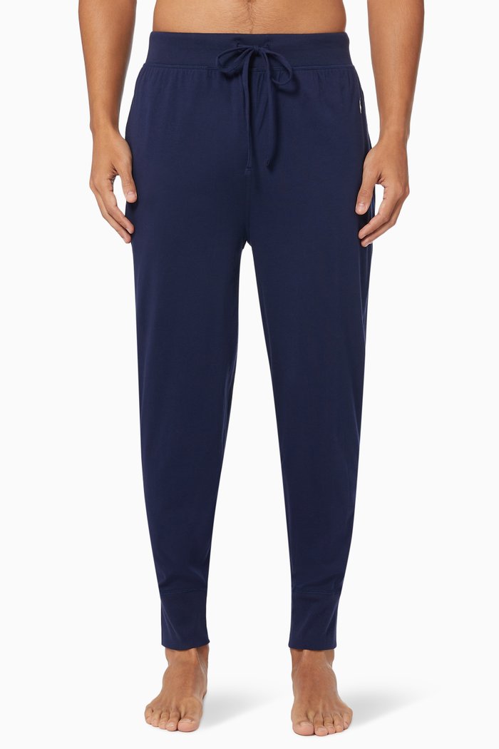 

Sleep Joggers in Liquid Cotton, Blue