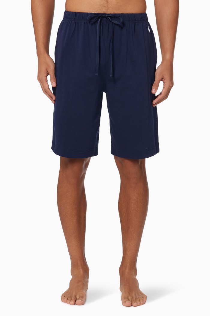 

Sleep Shorts in Liquid Cotton, Blue