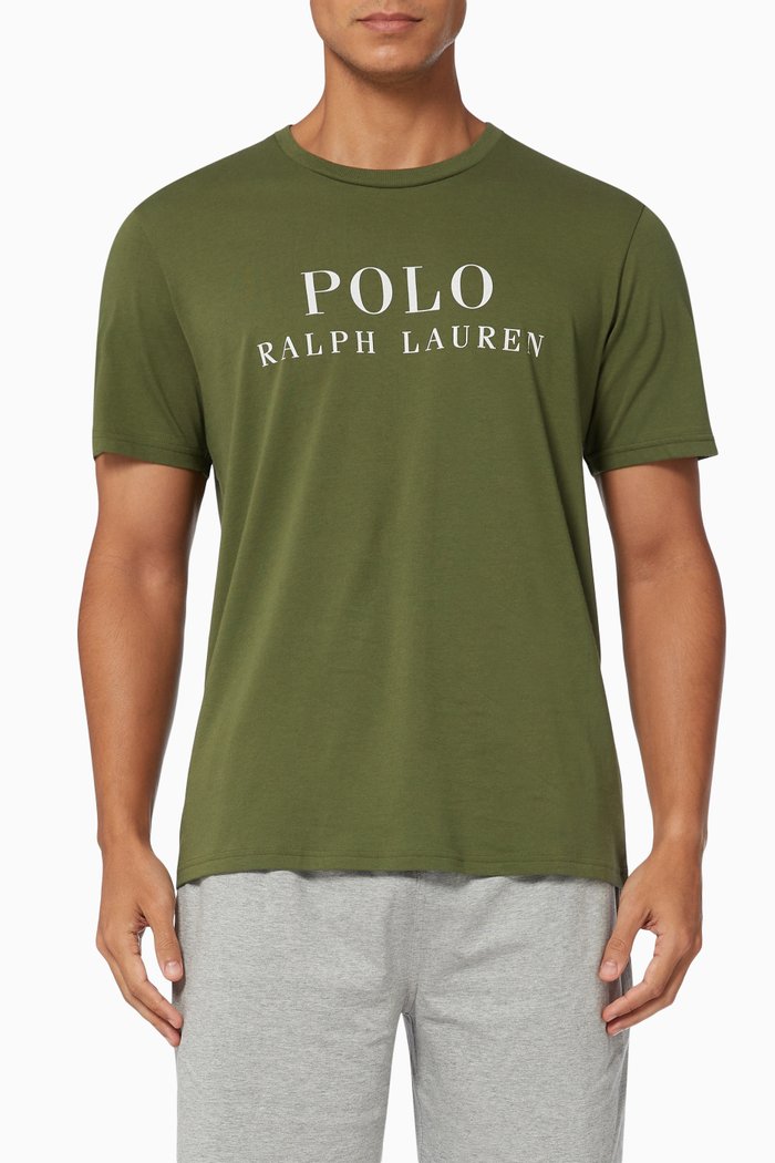 

Logo Sleep T-shirt in Liquid Cotton, Green