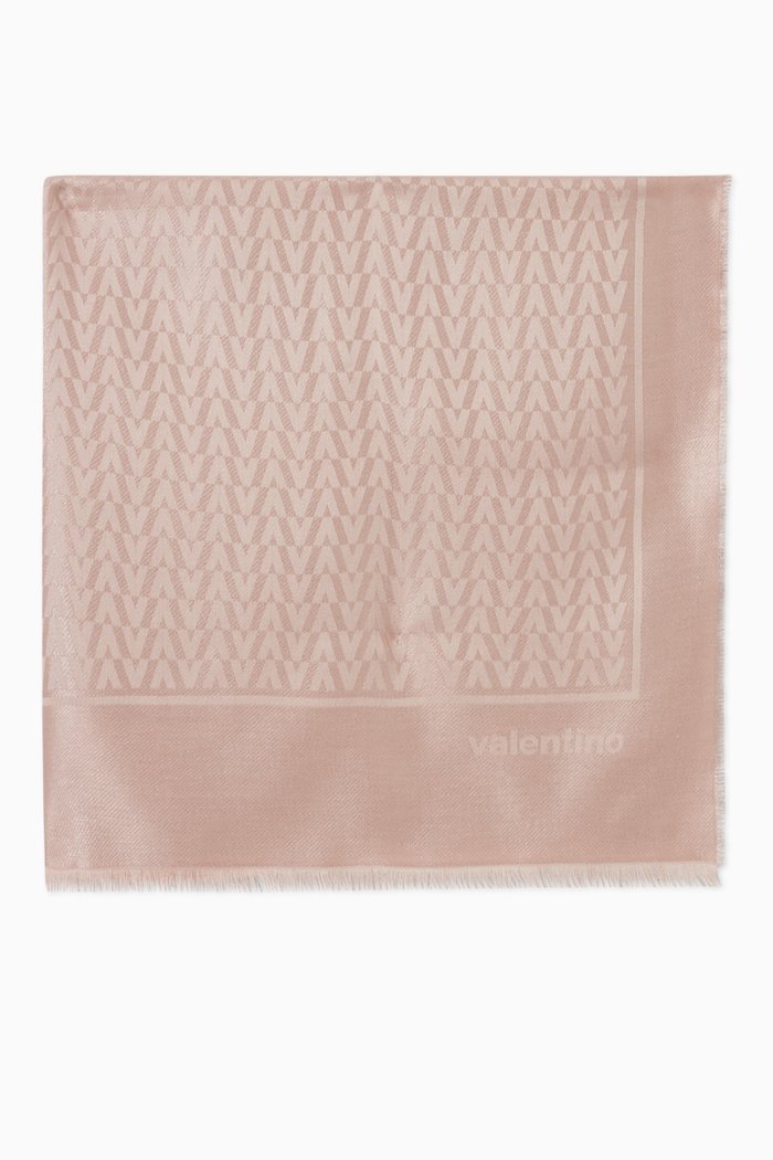 

Foulard Scarf in Valentino Optical Silk, Pink