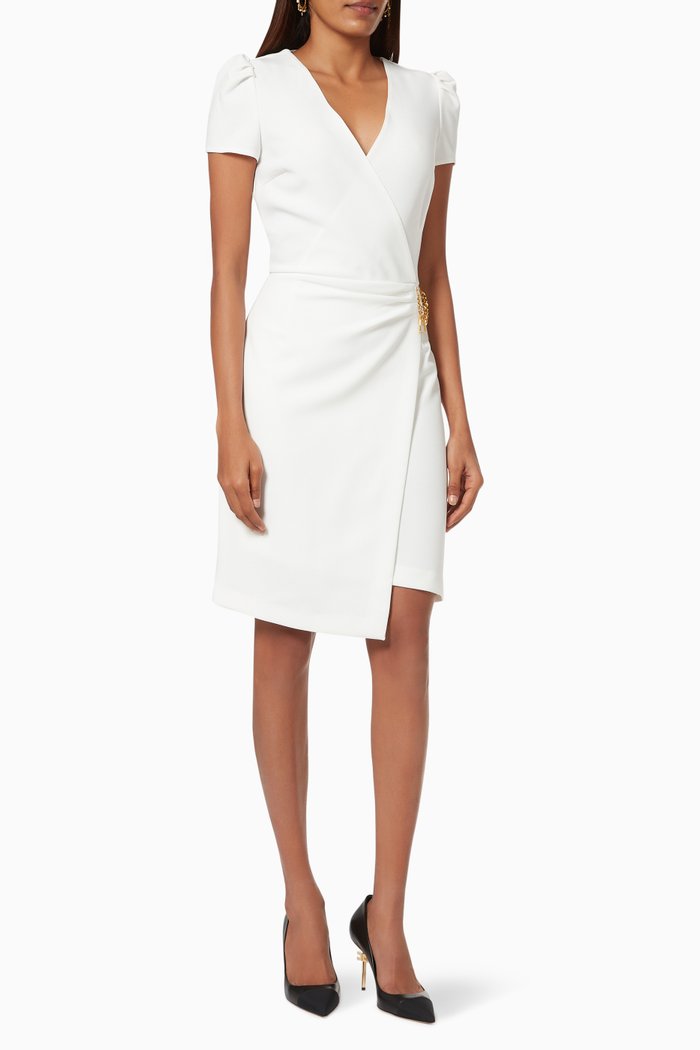 

Asymmetric Dress in Crêpe, Neutral