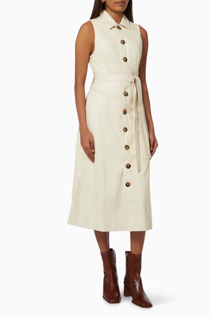 

The Bayview Shirt Dress in Cotton, Neutral