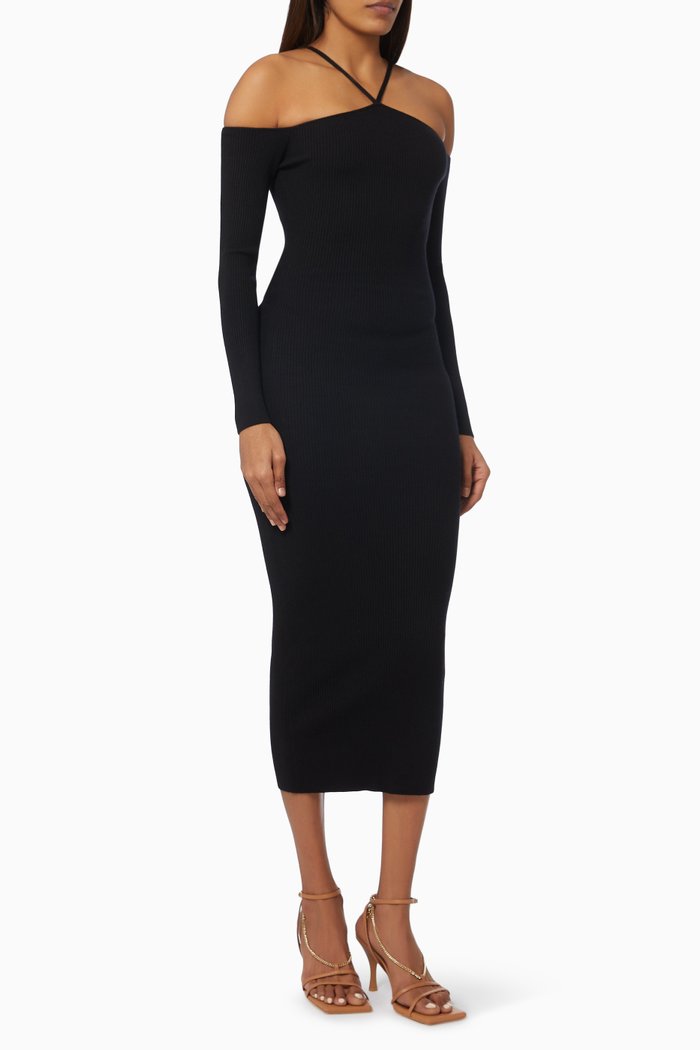 The Call The Shots Knit Dress, Black