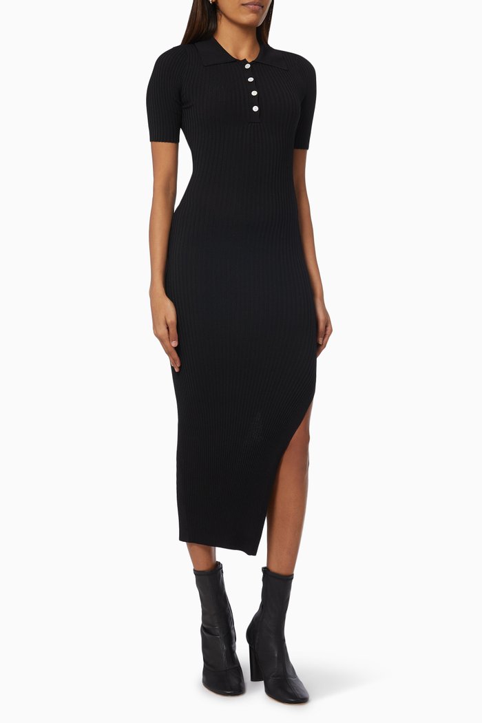 

The Throw It Back Dress in Viscose, Black