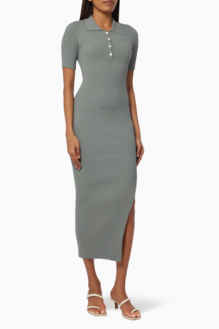 

The Throw It Back Dress in Viscose, Green