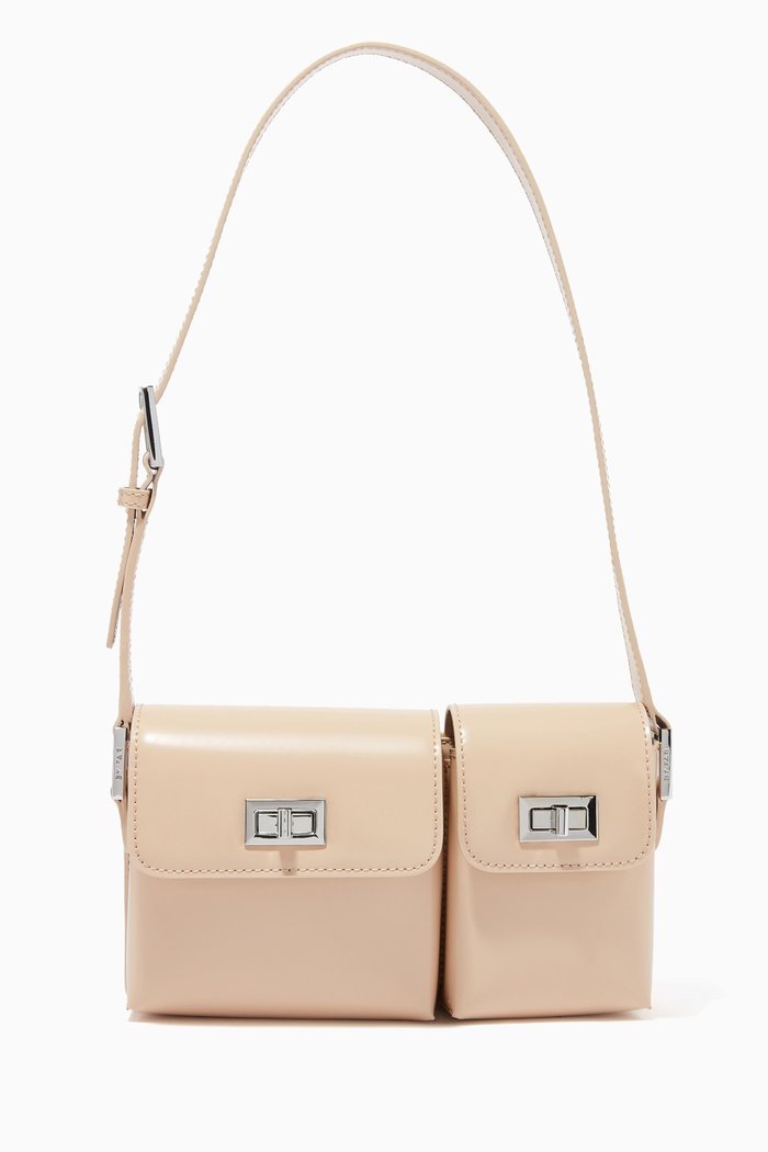 

Baby Billi Shoulder Bag in Semi Patent Leather, Neutral